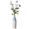 Uniquewise 9.5 Inch Modern Decorative Ceramic Table Vase Ripped Design Bottle Shape Flower Holder, White QI004356.WT - alternate 1